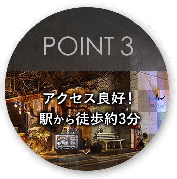 POINT 3 アクセス良好